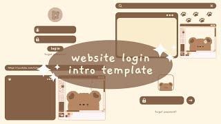 cute website login intro template | free to use