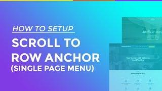 How to setup a scroll to row anchor (single page menu) on your site