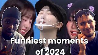 DAM GANG REACTS TO - FUNNIEST KPOP MOMENTS OF 2024 (PT1)