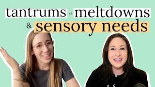 The difference between meltdowns and tantrums.  And how sensory needs change everything.