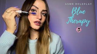 ASMR | BLUE COLOR THERAPY | Make up & styling Roleplay | MartinaB 