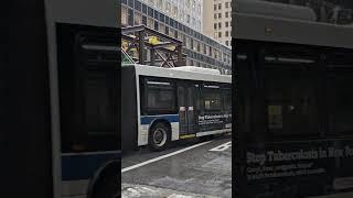 MTAs Buses Equipped with Snowchains for the Weather #mtabus #snowchains #manhattan #articulated