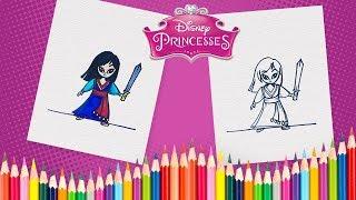 How To Draw Mulan Disney Princess Easy Step by Step For Kids