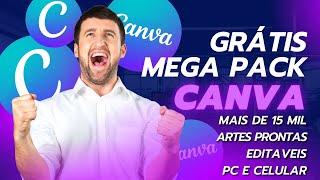 PACK ARTES EDITÁVEIS CANVA DE GRAÇA! DOWNLOAD GRÁTIS