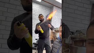 Turkish Barber Cleaning Ear Hair With Fire #shorts