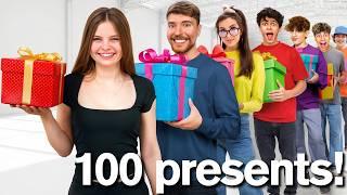 My Daughter Gets 100 Gifts But Only 1 Minute To Open Them ft/ MrBeast