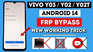 Vivo Y03/YO2/YO2T Frp Bypass Without Pc | All Vivo Android 14 Frp Unlock 2024 New Security Update