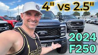 2024 Ford F250-4” LIFT vs 2.5” Level COMPARISON