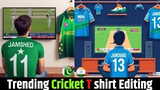 Tiktok new Trend | Pakistan and Cricket Name T Shirt Editing Tutorial | AI