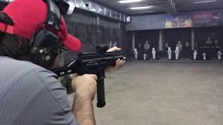 Grand Power Striborg SR9 A2 pistol caliber carbine shooting