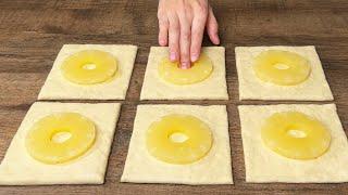 If you have puff pastry and pineapple, you'll love it! Quick and easy!