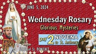 Wednesday RosarySt. ANTHONY NOVENA - Day 2, FEAST of St. BONIFACE Glorious Mysteries, JUNE 5, 2024