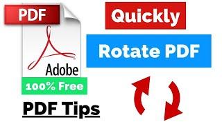 How to Rotate a PDF For Free | How To Rotate PDF File in Adobe Reader | How To Rotate Pages in a PDF