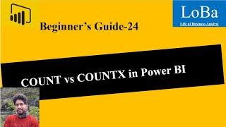 Power BI COUNT vs COUNTX function