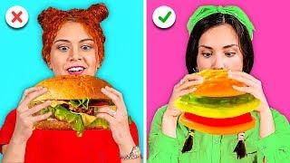 COMIDA GIGANTE DE GELATINA VS COMIDA REAL || Desafios Divertidos Com Alimentos Por 123 GO! GOLD