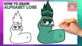 How To Draw Alphabet Lore - Super Form Letter L | Cute Easy Step By Step Drawing Tutorial