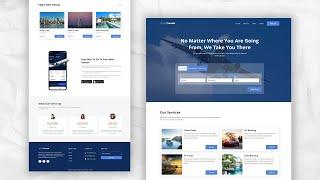 Build Responsive Travel Website Using HTML CSS And JavaScript