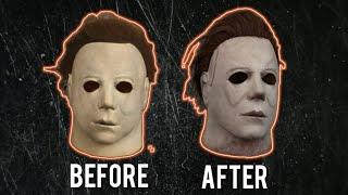 1978 Michael Myers mask Rehaul before and after