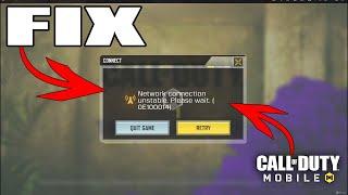 FIX Connecting to server, Loading timeout and Network error problem in Call of duty mobile 2022