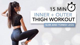 15 MIN THIGH WORKOUT (Toned Inner + Outer Thighs) | İç ve Dış Bacak Sıkılaştırma | Eylem Abaci