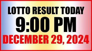 Lotto Result Today 9pm Draw December 29, 2024 Swertres Ez2 Pcso