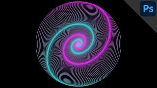 Spiral inside circle | Gradient swirl | PHOTOSHOP TUTORIAL - ABSTRACT & CREATIVE