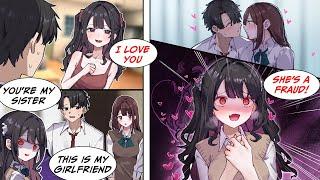 [Manga Dub] My stepsister goes full YANDERE when I bring home a girl and kiss her in front of her...