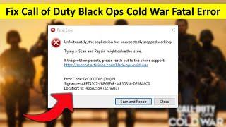 How to Fix Call of Duty Black Ops Cold War Fatal Error in Windows 10 or 11