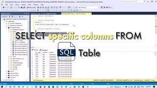 How to SELECT only specific columns FROM table SQL.