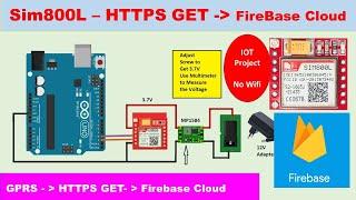 Sim800L HTTPS GET Data Firebase Cloud | sim800L https | sim800L https post Example |  https get