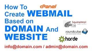How To Create Webmail in cPanel | How to setup Webmail in cPanel or email Account in cPanel