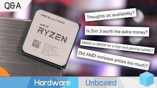 Are Ryzen 5000 CPUs Too Expensive? Memory Sweet Spot? Zen 3 Q&A