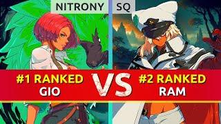 GGST ▰ NITRONY (#1 Ranked Giovanna) vs SQ (#2 Ranked Ramlethal). High Level Gameplay