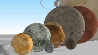 Dwarf planets size comparison | Universe size comparison