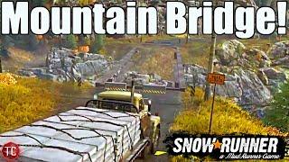 SnowRunner: Building a MOUNTAIN BRIDGE!! International Fleetstar Gameplay