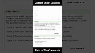 Certified-Senior-Developer Exam Dumps With Practice Questions - Free Download