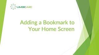 Adding a Bookmark to Your Home Screen