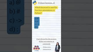 python mcq questions and answers - 15 #python #pythonprogramming #pythonforbeginners