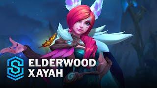 Elderwood Xayah Wild Rift Skin Spotlight