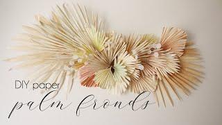 DIY How to make Paper Palm Fronds (paper flower crafts)