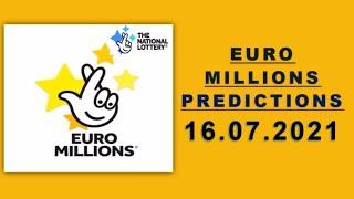 16.07.2021 | EURO MILLIONS Predictions for today | @TheNationalLottery UK JACKPOT