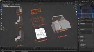 ARCHITETTURA 3D - Lezione 01 - Iniziare Progetto Blender da Zero, Importa Immagine, CAD, 2D 3D, BIM
