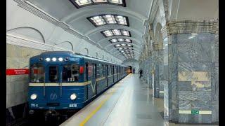  4K St. Petersburg Metro. A very beautiful station Kirovsky Zavod.