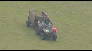 Fell Sheep-Feeding.  With Quad Bike