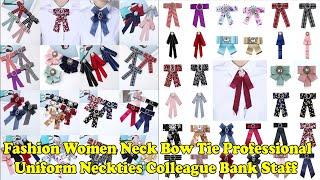 Fashion Women Neck Bow Tie Professional Uniform Neckties Colleague Bank Staff