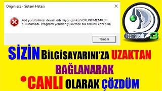 VCRUNTIME140.dll Hatası (Bilgisayarınıza Bağlanıp CANLI Olarak Çözdüm)