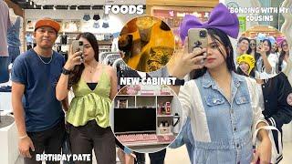 VLOG• life update + bonding with my couz, foods, work & bought new computer cabinet|| ERICKA