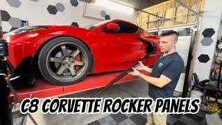 C8 Corvette CHEAP  hydrodipped rocker panel install and review