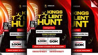 I Created a STUNNING Talent Hunt Event Flyer in Adobe Photoshop + FREE  PSD