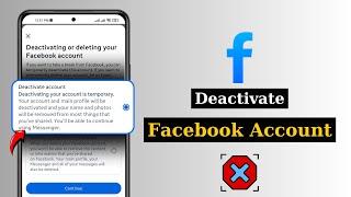 How To Deactivate Facebook Account 2025 | Temporarily Deactivate Facebook Account